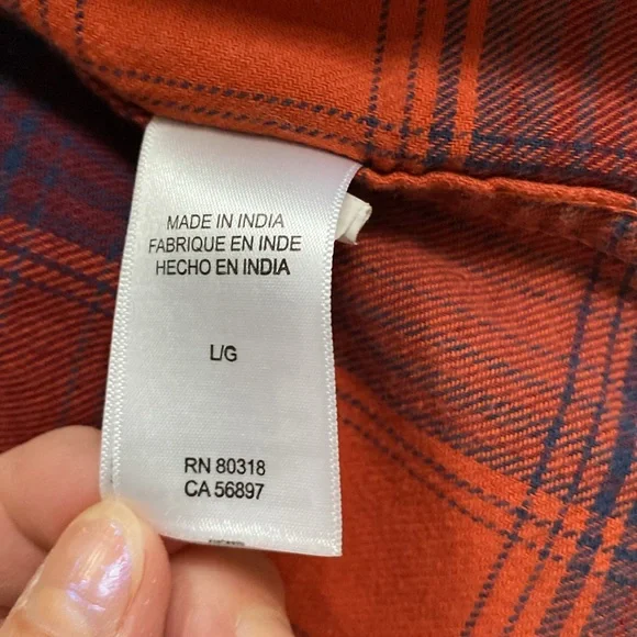 Flannel by Lucky Brand.  Large.  EUC - Picture 4 of 8